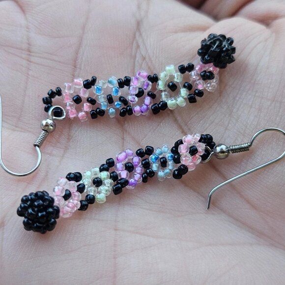 Women Earrings Multi Color Beads Drop Down Fashion Jewelry Earrings - Picture 1 of 10